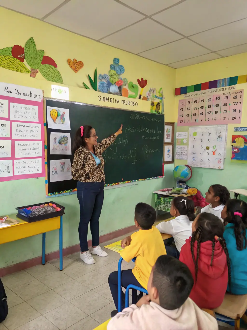 A dynamic manga panel depicting students in a classroom setting, highlighting the school life genre available on 51 Manga.